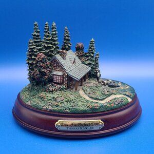 Thomas Kinkade The End of a Perfect Day Lighted Figurine Hawthorne Village 2001